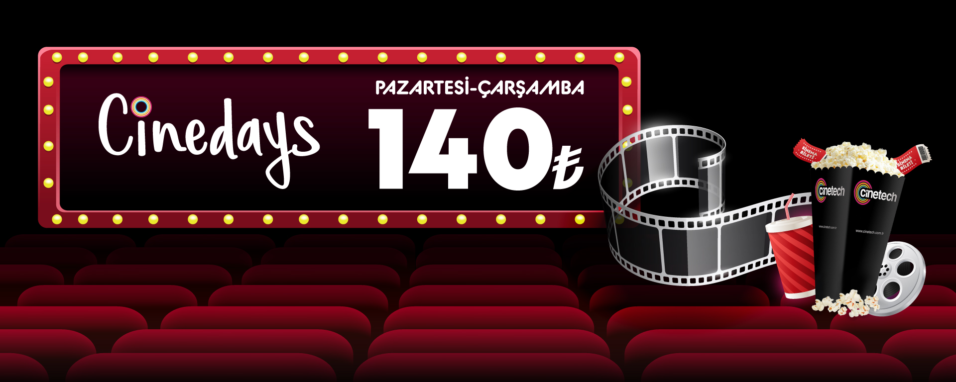 Cinedays Pazartesi - Çarşamba 140₺